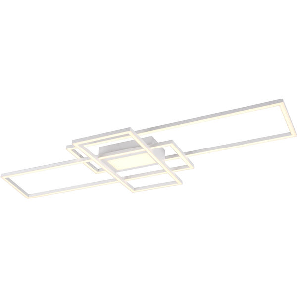 HLW LED LED Plafondlamp - Plafondverlichting - Trion Urano - 60W - Aanpasbare Kleur - Afstandsbediening - Dimbaar - Rechthoek - Mat Wit - Aluminium HLW LED LED Plafondlamp - Plafondverlichting - Trion Urano - 60W - Aanpasbare Kleur - Afstandsbediening - Dimbaar - Rechthoek - Mat Wit - Aluminium