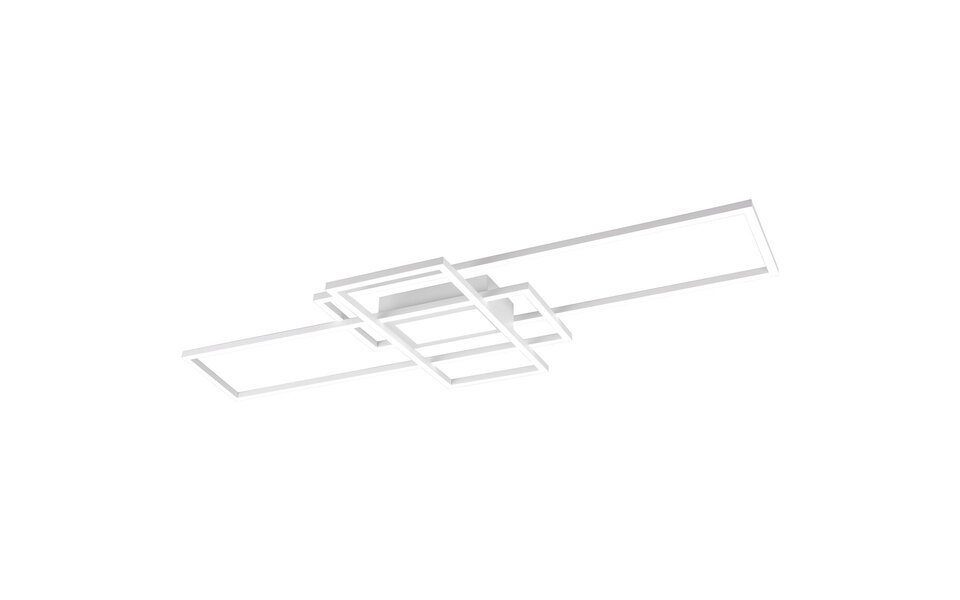 HLW LED LED Ceiling Lamp - Ceiling Lighting - Trion Urano - 60W - Adjustable Color - Remote Control - Dimmable - Rectangle - Matte White - Aluminum