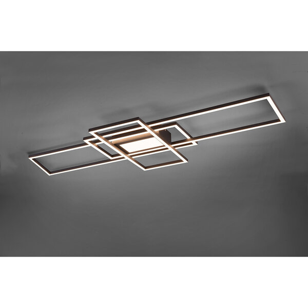 HLW LED LED Plafondlamp - Plafondverlichting - Trion Urano - 60W - Aanpasbare Kleur - Afstandsbediening - Dimbaar - Rechthoek - Mat Antraciet - Aluminium HLW LED LED Plafondlamp - Plafondverlichting - Trion Urano - 60W - Aanpasbare Kleur - Afstandsbediening - Dimbaar - Rechthoek - Mat Antraciet - Aluminium