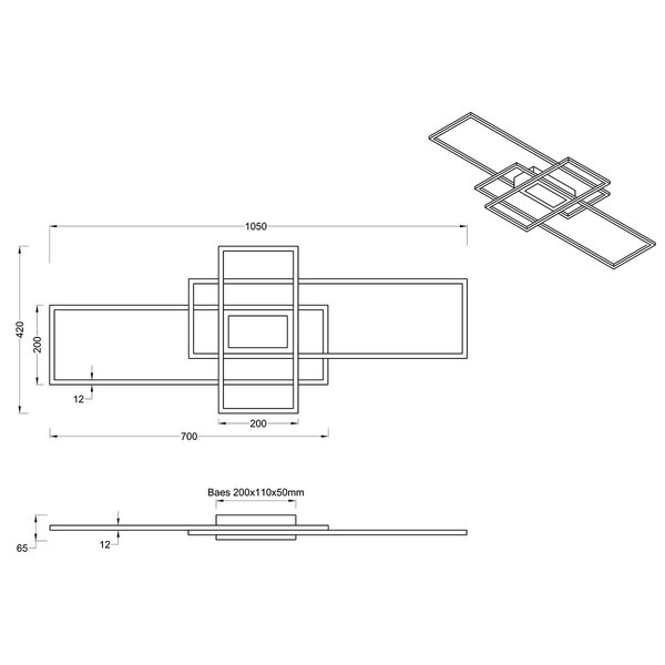 HLW LED LED Plafondlamp - Plafondverlichting - Trion Urano - 60W - Aanpasbare Kleur - Afstandsbediening - Dimbaar - Rechthoek - Mat Antraciet - Aluminium HLW LED LED Plafondlamp - Plafondverlichting - Trion Urano - 60W - Aanpasbare Kleur - Afstandsbediening - Dimbaar - Rechthoek - Mat Antraciet - Aluminium