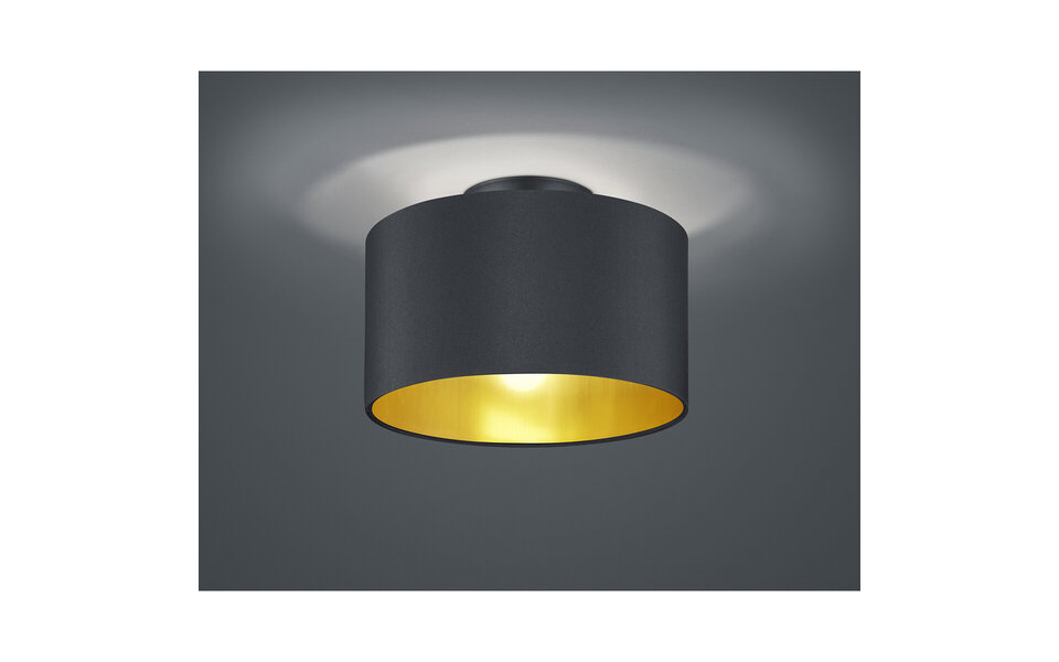 HLW LED LED Ceiling Lamp - Ceiling Lighting - Trion Hostons - E14 Fitting - Round - Matte Black - Aluminum