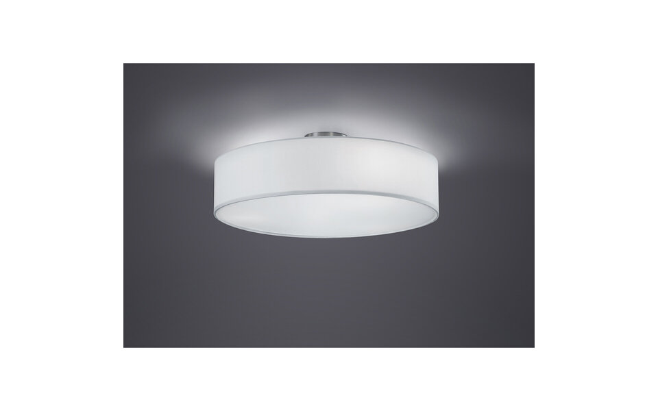 HLW LED LED Ceiling Lamp - Ceiling Lighting - Trion Hotia - E27 Fitting - 3 Lights - Round - Matte White - Aluminum