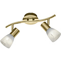 LED Ceiling Spotlight - Trion Levino - E14 Fitting - Warm White 3000K - 2-light - Rectangular - Matte Gold - Aluminum