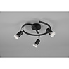 HLW LED LED Ceiling Spotlight - Trion Pamo - GU10 Fitting - 3-light - Round - Matte Black - Aluminum
