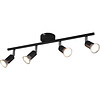 LED Ceiling Spotlight Trion Pamo 4x GU10 Matte Black Dimmable 50cm