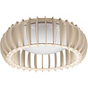 HLW LED LED Ceiling Lamp - Ceiling Lighting - Trion Manto - 16.5W - Warm White 3000K - Dimmable - Round - Wood Color - Plastic