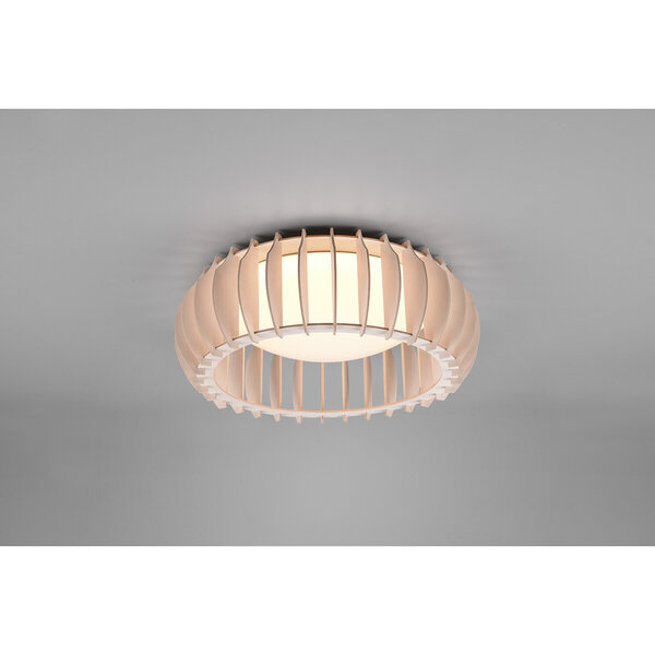 HLW LED LED Plafondlamp - Plafondverlichting - Trion Manto - 16.5W - Warm Wit 3000K - Dimbaar - Rond - Houtkleur - Kunststof HLW LED LED Plafondlamp - Plafondverlichting - Trion Manto - 16.5W - Warm Wit 3000K - Dimbaar - Rond - Houtkleur - Kunststof