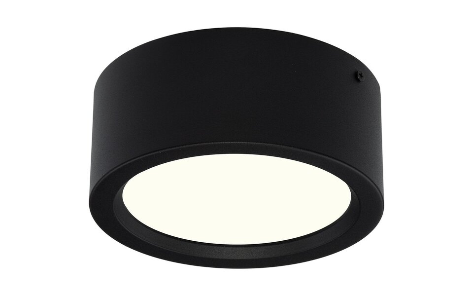 HLW LED LED Downlight - Opbouw Rond Hoog 15W - Natuurlijk Wit 4200K - Mat Zwart Aluminium - Ø180mm