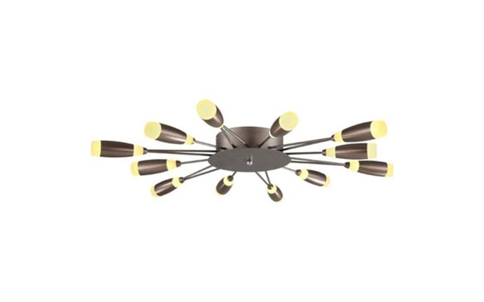 HLW LED LED Plafondlamp - Plafondverlichting - Fave - 62W - Natuurlijk Wit 4000K - Bruin Aluminium