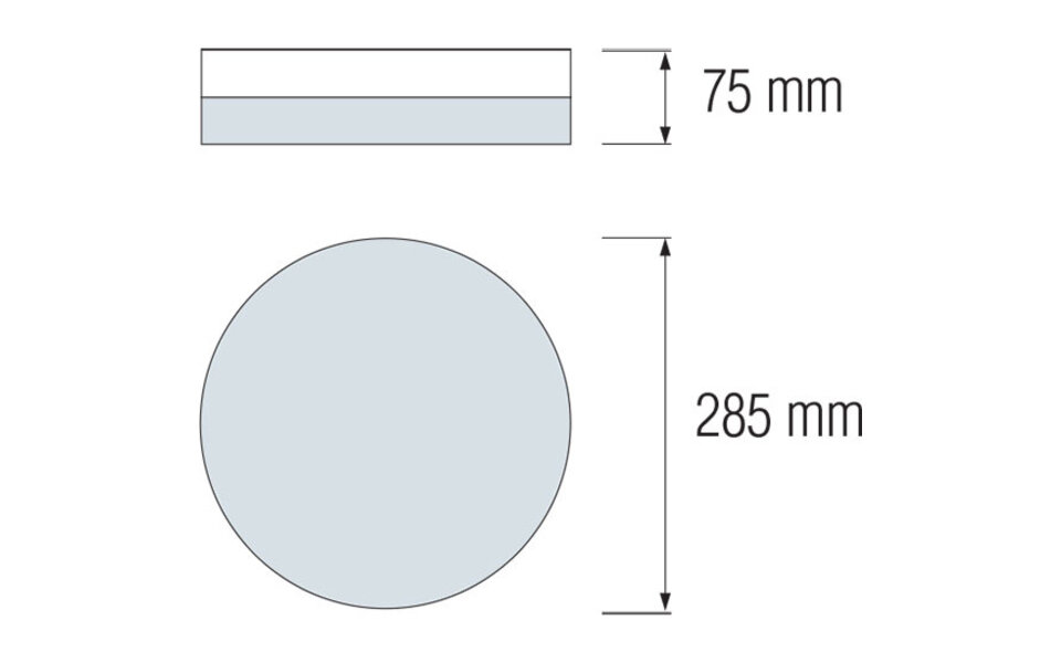 HLW LED LED Plafondlamp - Opbouw Rond - E27 - Mat Chroom Aluminium - Ø285mm