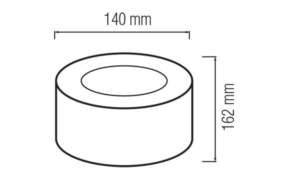 HLW LED LED Downlight - Surface Mounted Round High XL 10W - Natural White 4200K - Matte White Aluminum - Ø140mm HLW LED LED Downlight - Surface Mounted Round High XL 10W - Natural White 4200K - Matte White Aluminum - Ø140mm