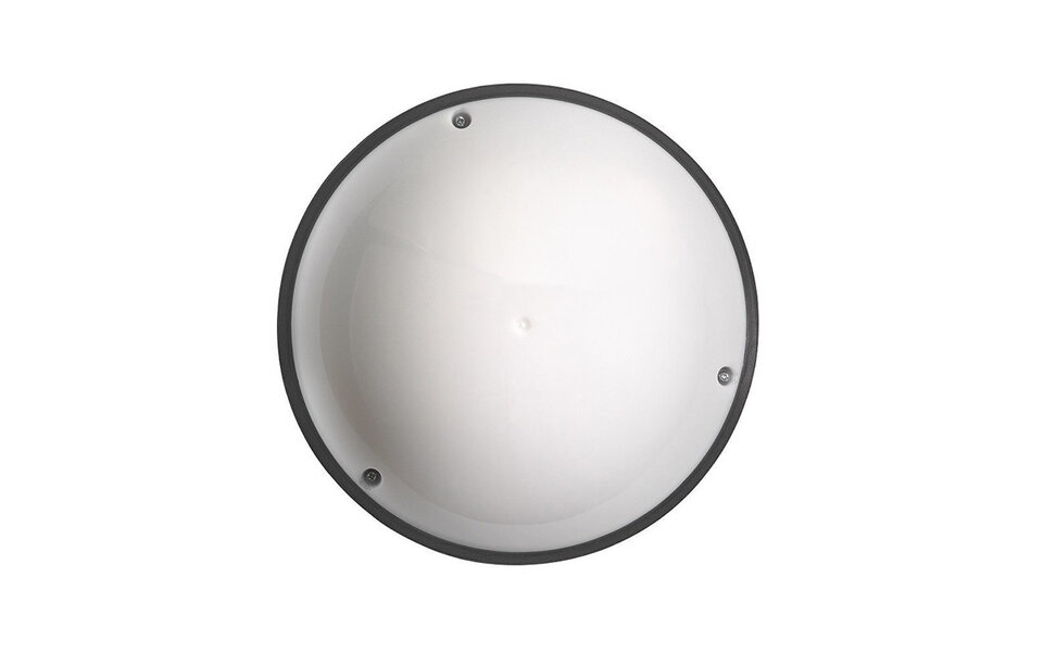 HLW LED LED Plafondlamp - Badkamerlamp - Opbouw Rond 12W - Waterdicht IP54 - Helder/Koud Wit 6400K - Mat Zwart Kunststof