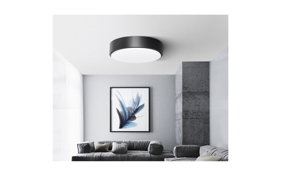 HLW LED LED Plafondlamp - Aigi Santi - Opbouw Rond 12W - Warm Wit 3000K - Mat Wit Aluminium