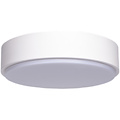 LED Ceiling Light - Aigi Santi - Surface Mounted Round 12W - Bright/Cool White 6500K - Matte White Aluminum