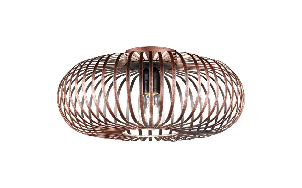 HLW LED LED Ceiling Light - Ceiling Lighting - Trion Johy - E27 Fitting - Round - Industrial - Matte Copper - Aluminum - 40cm HLW LED LED Ceiling Light - Ceiling Lighting - Trion Johy - E27 Fitting - Round - Industrial - Matte Copper - Aluminum - 40cm