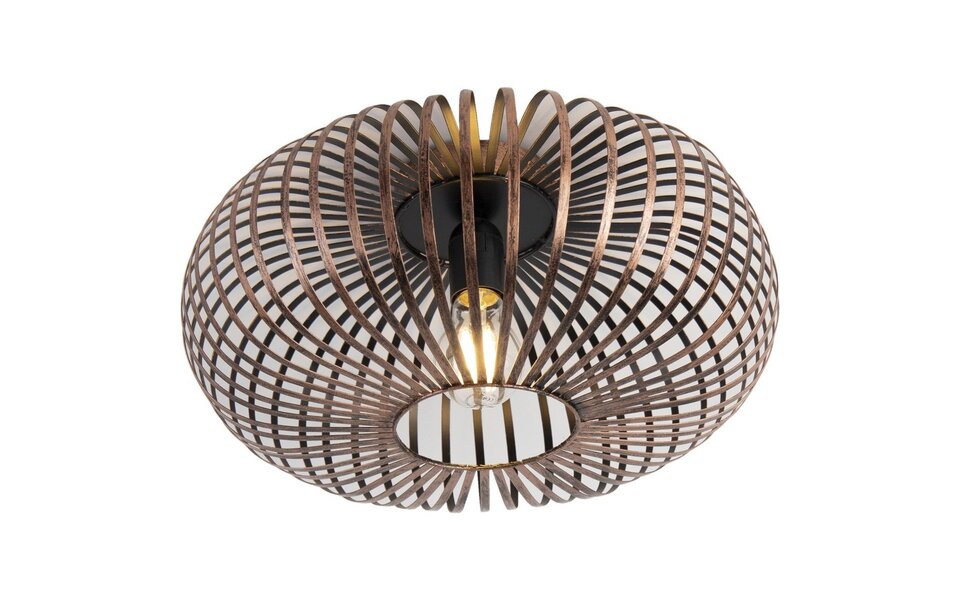 HLW LED LED Ceiling Light - Ceiling Lighting - Trion Johy - E27 Fitting - Round - Industrial - Matte Copper - Aluminum - 40cm HLW LED LED Ceiling Light - Ceiling Lighting - Trion Johy - E27 Fitting - Round - Industrial - Matte Copper - Aluminum - 40cm