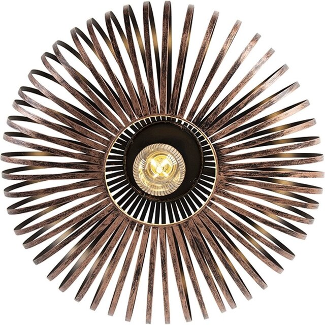 HLW LED LED Ceiling Light - Ceiling Lighting - Trion Johy - E27 Fitting - Round - Industrial - Matte Copper - Aluminum - 40cm HLW LED LED Ceiling Light - Ceiling Lighting - Trion Johy - E27 Fitting - Round - Industrial - Matte Copper - Aluminum - 40cm