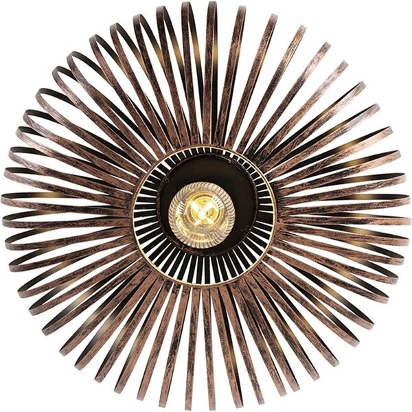 HLW LED LED Plafondlamp - Plafondverlichting - Trion Johy - E27 Fitting - Rond - Industrieel - Mat Koper - Aluminium - 40cm HLW LED LED Plafondlamp - Plafondverlichting - Trion Johy - E27 Fitting - Rond - Industrieel - Mat Koper - Aluminium - 40cm