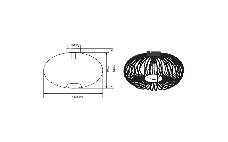 HLW LED LED Plafondlamp - Plafondverlichting - Trion Johy - E27 Fitting - Rond - Industrieel - Mat Koper - Aluminium - 40cm