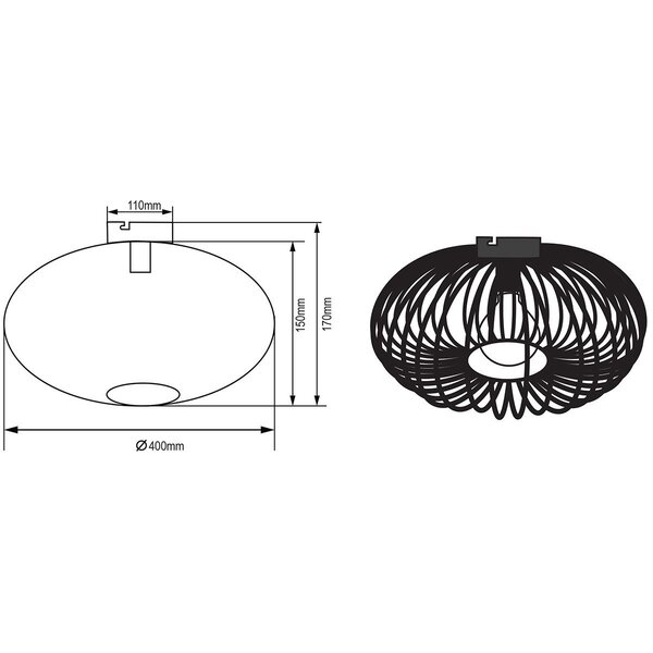 HLW LED LED Plafondlamp - Plafondverlichting - Trion Johy - E27 Fitting - Rond - Industrieel - Mat Koper - Aluminium - 40cm HLW LED LED Plafondlamp - Plafondverlichting - Trion Johy - E27 Fitting - Rond - Industrieel - Mat Koper - Aluminium - 40cm