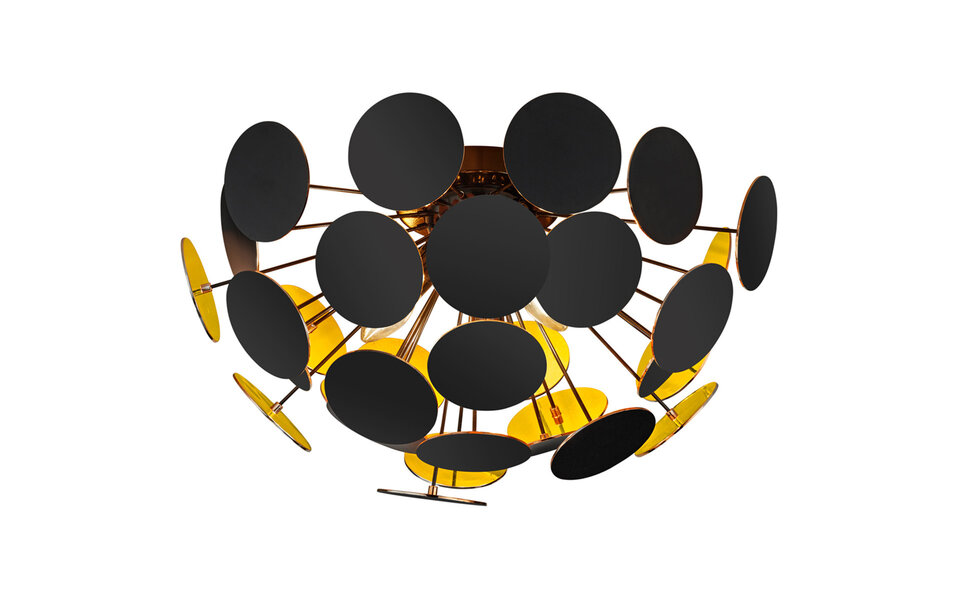 HLW LED LED Ceiling Lamp - Ceiling Lighting - Trion Discon - E14 Fitting - 3-light - Round - Matte Black Aluminum HLW LED LED Ceiling Lamp - Ceiling Lighting - Trion Discon - E14 Fitting - 3-light - Round - Matte Black Aluminum