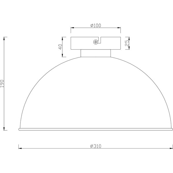 HLW LED LED Plafondlamp - Plafondverlichting - Trion Jin - E27 Fitting - Rond - Mat Zwart - Aluminium