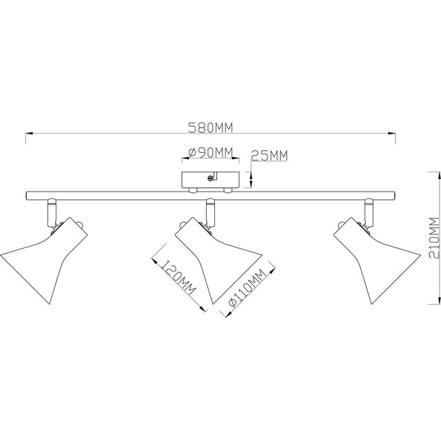 HLW LED LED Ceiling Spotlight - Trion Nana - E14 Fitting - 3-light - Round - Matte Black/Gold - Aluminum HLW LED LED Ceiling Spotlight - Trion Nana - E14 Fitting - 3-light - Round - Matte Black/Gold - Aluminum