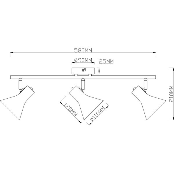 HLW LED LED Plafondspot - Trion Nana - E14 Fitting - 3-lichts - Rond - Mat Zwart/Goud - Aluminium HLW LED LED Plafondspot - Trion Nana - E14 Fitting - 3-lichts - Rond - Mat Zwart/Goud - Aluminium