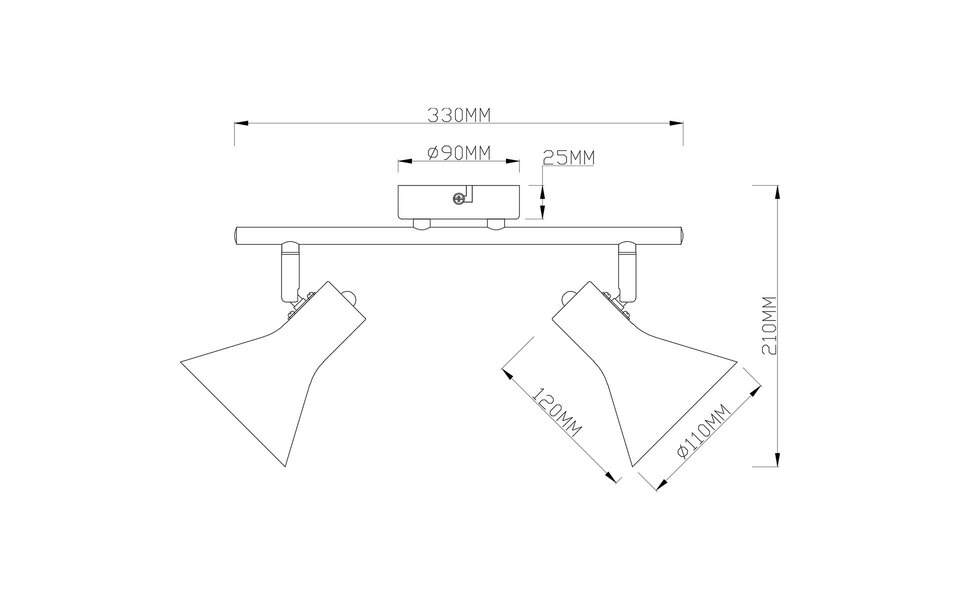 HLW LED LED Plafondspot - Trion Nana - E14 Fitting - 2-lichts - Rond - Mat Zwart/Goud - Aluminium HLW LED LED Plafondspot - Trion Nana - E14 Fitting - 2-lichts - Rond - Mat Zwart/Goud - Aluminium