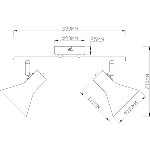 HLW LED LED Plafondspot - Trion Nana - E14 Fitting - 2-lichts - Rond - Mat Zwart/Goud - Aluminium HLW LED LED Plafondspot - Trion Nana - E14 Fitting - 2-lichts - Rond - Mat Zwart/Goud - Aluminium
