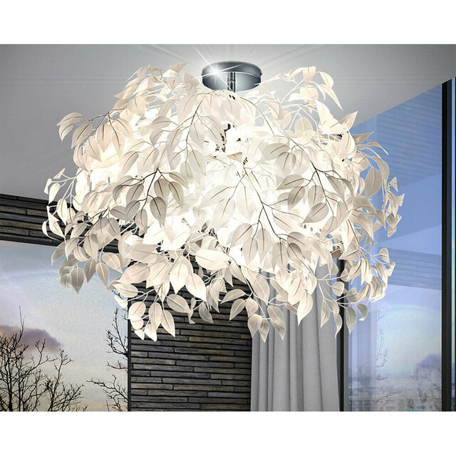 ronde LED plafondlamp glans chroom met drie E14 fittingen en diameter 70 cm ronde LED plafondlamp glans chroom met drie E14 fittingen en diameter 70 cm