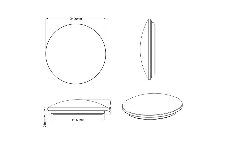 HLW LED LED Ceiling Light - Trion Moon - 22W - Warm White 3000K - Dimmable - Remote Control - Round - Matte White HLW LED LED Ceiling Light - Trion Moon - 22W - Warm White 3000K - Dimmable - Remote Control - Round - Matte White