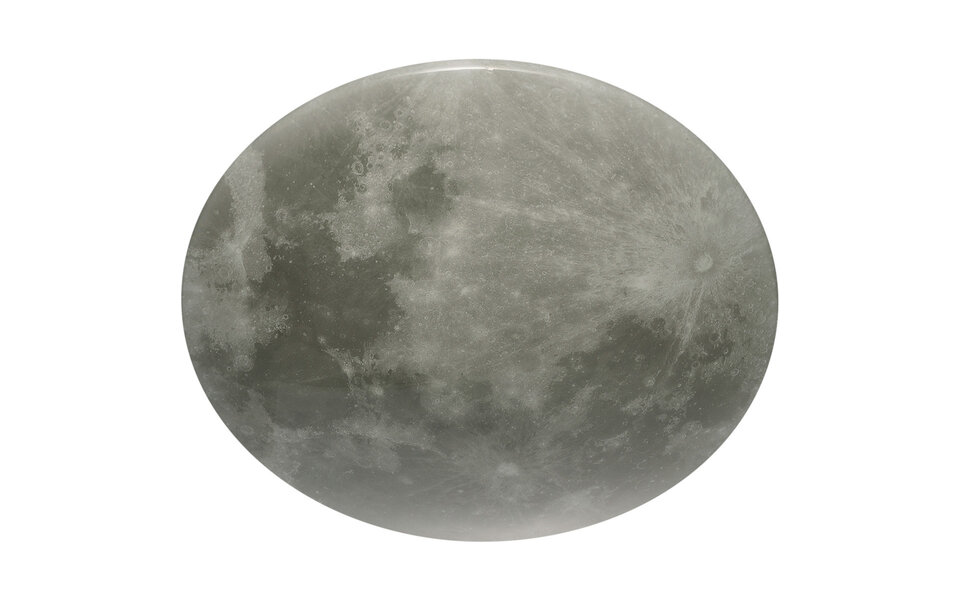 HLW LED LED Ceiling Light - Trion Moon - 40W - Warm White 3000K - Dimmable - Remote Control - Round - Matte White