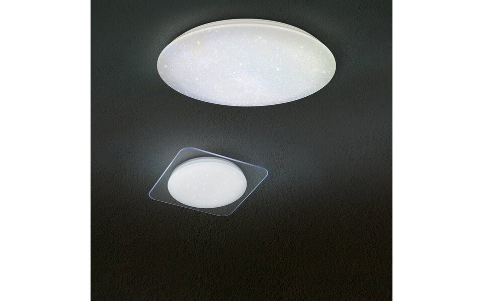 HLW LED LED Ceiling Light - Trion Kilomu - 80W - Adjustable Color - Dimmable - Remote Control - Round - Matte White