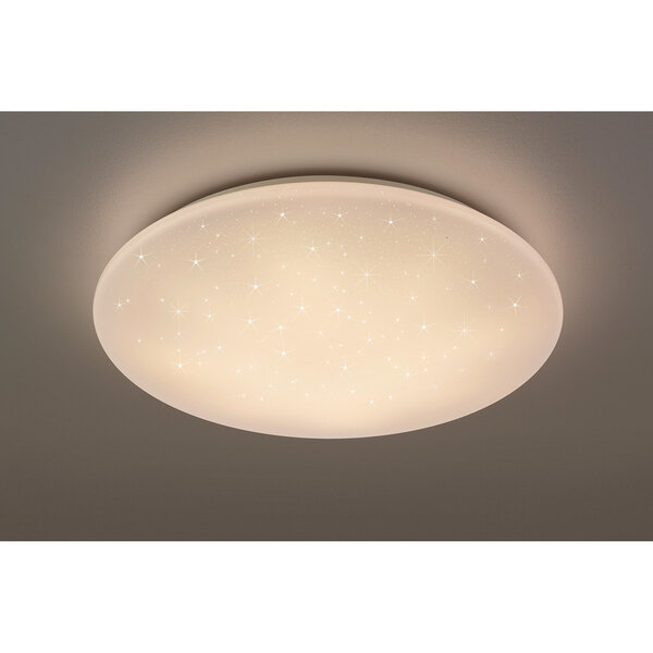 HLW LED LED Plafondlamp - Trion Ster - 27W - Aanpasbare Kleur - Dimbaar - Afstandsbediening - Sterlicht - Rond - Mat Wit - Kunststof HLW LED LED Plafondlamp - Trion Ster - 27W - Aanpasbare Kleur - Dimbaar - Afstandsbediening - Sterlicht - Rond - Mat Wit - Kunststof