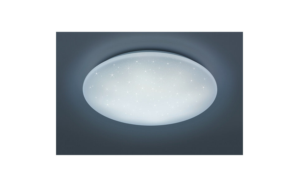 HLW LED LED Ceiling Light - Trion Star - 27W - Adjustable Color - Dimmable - Remote Control - Star Light - Round - Matte White - Plastic