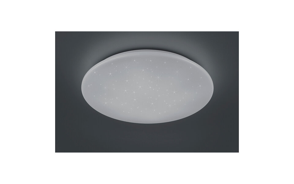 HLW LED LED Ceiling Light - Trion Star - 27W - Adjustable Color - Dimmable - Remote Control - Star Light - Round - Matte White - Plastic