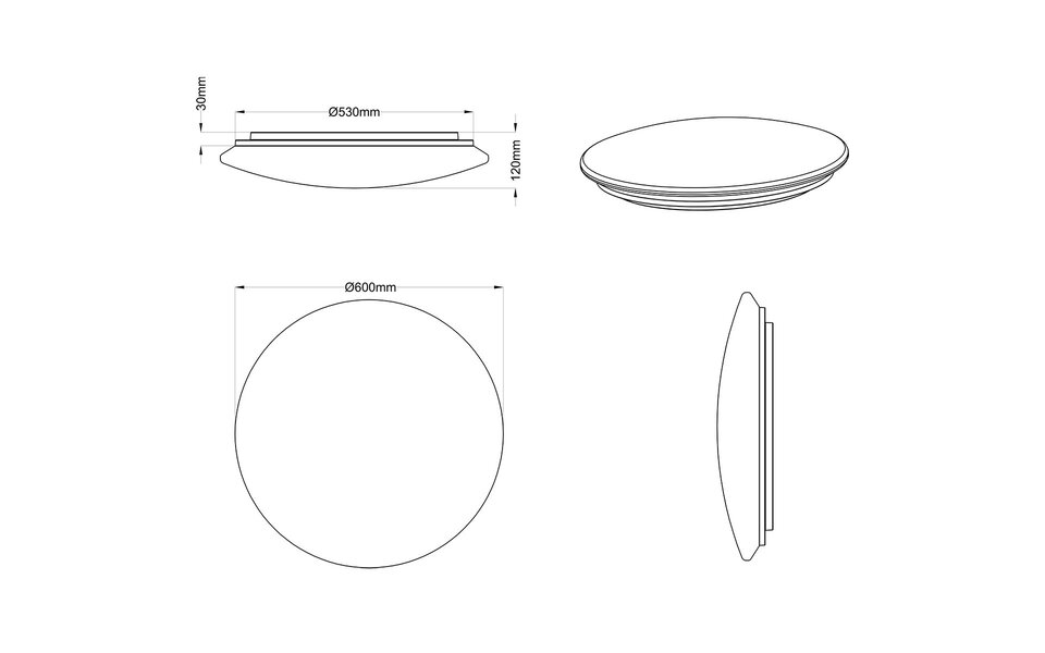 HLW LED LED Ceiling Light - Trion Star - 27W - Adjustable Color - Dimmable - Remote Control - Star Light - Round - Matte White - Plastic