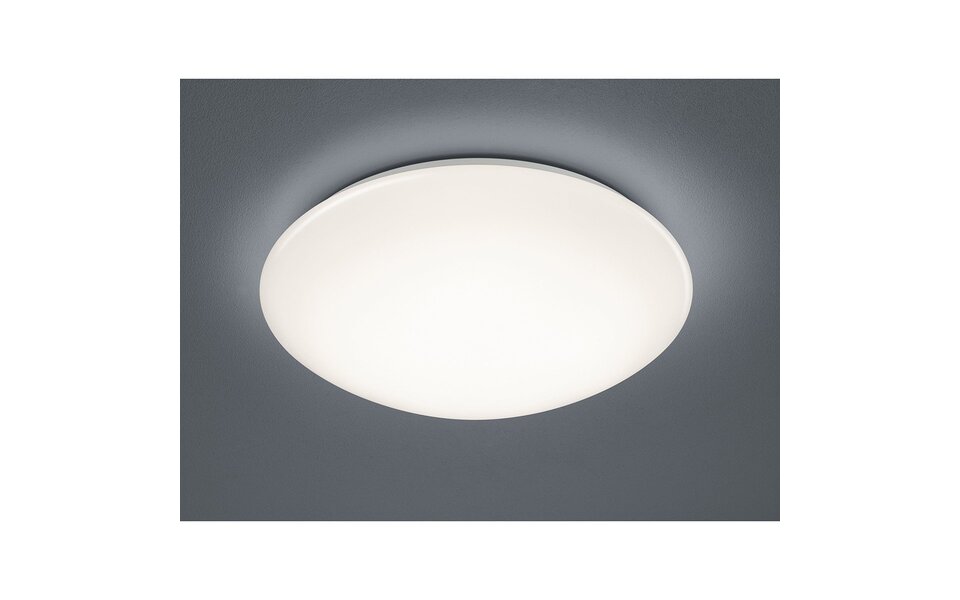 HLW LED LED Plafondlamp - Trion Luka - 18W - Aanpasbare Kleur - Dimbaar - Afstandsbediening - Rond - Mat Wit