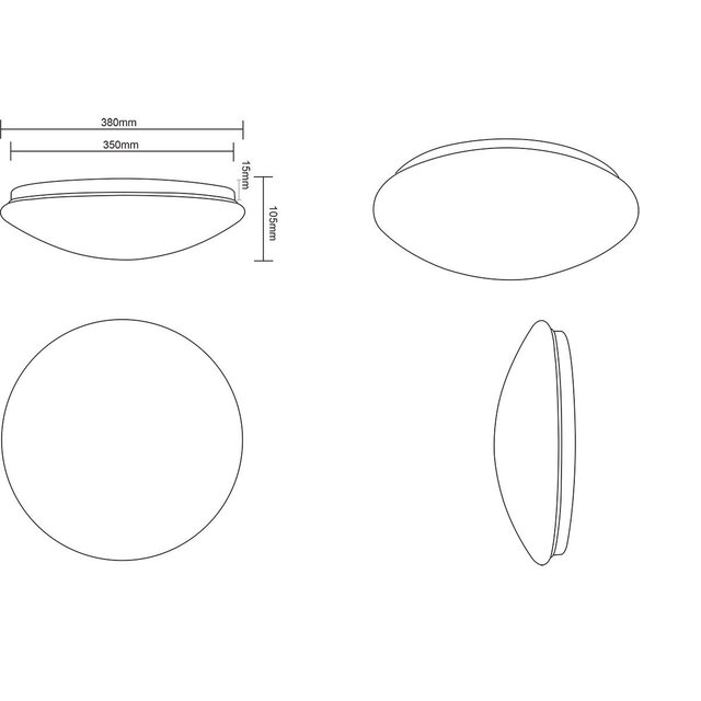 HLW LED LED Plafondlamp - Trion Luka - 18W - Aanpasbare Kleur - Dimbaar - Afstandsbediening - Rond - Mat Wit