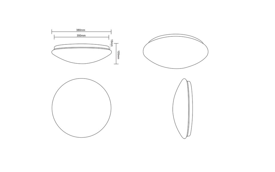 HLW LED LED Plafondlamp - Trion Luka - 18W - Aanpasbare Kleur - Dimbaar - Afstandsbediening - Rond - Mat Wit
