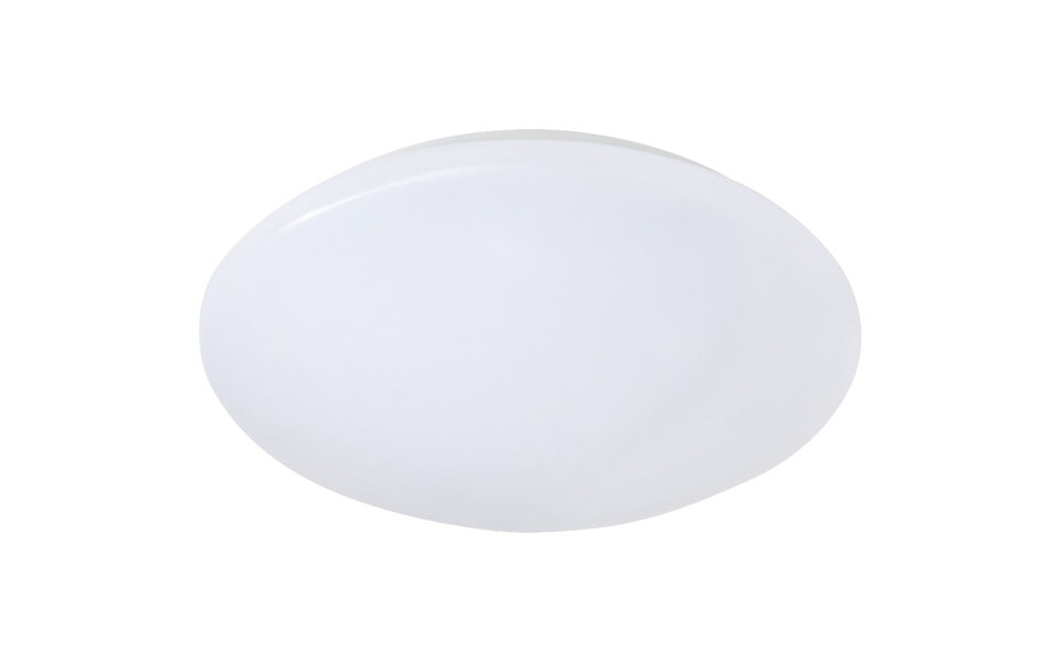 HLW LED LED Ceiling Light - Bathroom Light - Trion Puta - Surface Mounted Round 12W - Splashproof IP44 - Warm White 3000K - Matte White Plastic