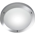 LED Ceiling Lamp - Bathroom Lamp - Trion Condi - Surface Mounted Round - Splashproof IP44 - E27 Fitting - Gloss Chrome Aluminum - Ø310mm