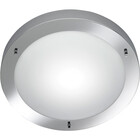 HLW LED LED Plafondlamp - Badkamerlamp - Trion Condi - Opbouw Rond - Spatwaterdicht IP44 - E27 Fitting - Glans Chroom Aluminium - Ø310mm