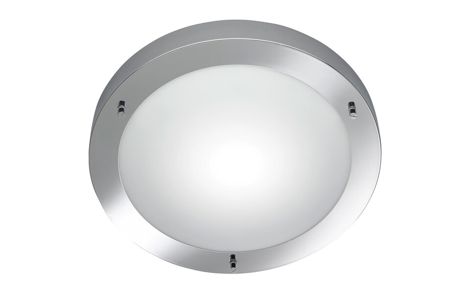 HLW LED LED Plafondlamp - Badkamerlamp - Trion Condi - Opbouw Rond - Spatwaterdicht IP44 - E27 Fitting - Glans Chroom Aluminium - Ø310mm HLW LED LED Plafondlamp - Badkamerlamp - Trion Condi - Opbouw Rond - Spatwaterdicht IP44 - E27 Fitting - Glans Chroom Aluminium - Ø310mm