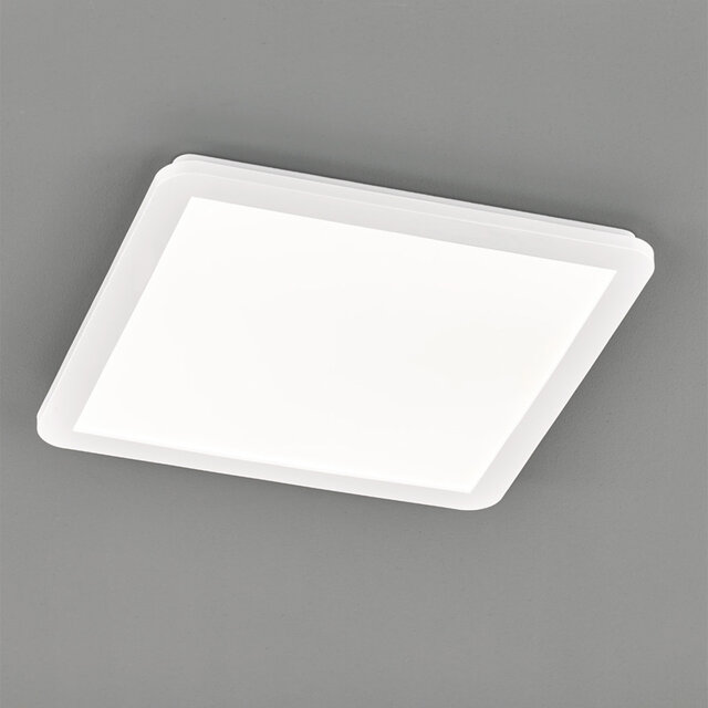 HLW LED LED Ceiling Light - Bathroom Light - Trion Camy - Surface Mounted Square 22W - Splashproof IP44 - Dimmable - Warm White 3000K - Matte White HLW LED LED Ceiling Light - Bathroom Light - Trion Camy - Surface Mounted Square 22W - Splashproof IP44 - Dimmable - Warm White 3000K - Matte White