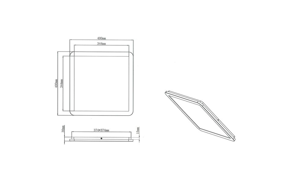 HLW LED LED Plafondlamp - Badkamerlamp - Trion Camy - Opbouw Vierkant 22W - Spatwaterdicht IP44 - Dimbaar - Warm Wit 3000K - Mat Wit HLW LED LED Plafondlamp - Badkamerlamp - Trion Camy - Opbouw Vierkant 22W - Spatwaterdicht IP44 - Dimbaar - Warm Wit 3000K - Mat Wit