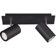 Trion Mary LED plafondspot mat zwart 2 draaibare spots GU10 Trion Mary LED plafondspot mat zwart 2 draaibare spots GU10