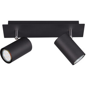 Trion Mary LED plafondspot mat zwart 2 draaibare spots GU10 Trion Mary LED plafondspot mat zwart 2 draaibare spots GU10