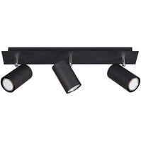 LED ceiling spotlight Trion Mary 3x GU10 matte black rotatable